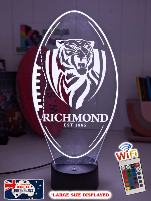 Richmond Tigers Australian Football Club 3D LED Night Light Lamp - KustomboxNight Lights & Ambient LightingKustomboxStandard Size