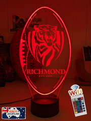 Richmond Tigers Australian Football Club 3D LED Night Light Lamp - KustomboxNight Lights & Ambient LightingKustomboxStandard Size