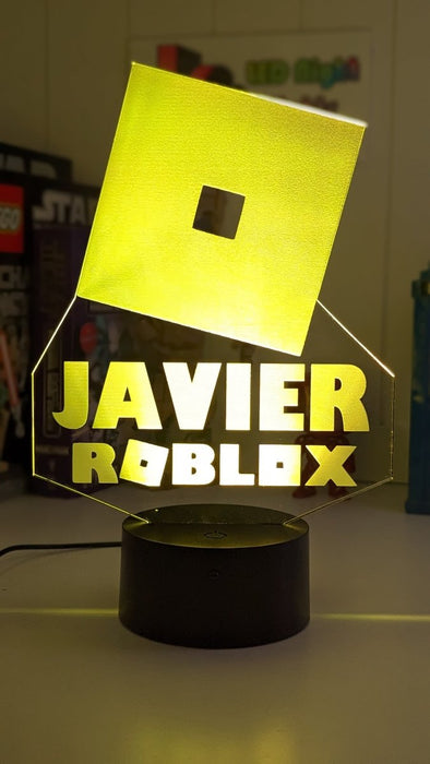 ROBLOX LOGO Personalised Name Gaming 3D LED Night Light Room Lamp - KustomboxNight Lights & Ambient LightingKustombox220mm High