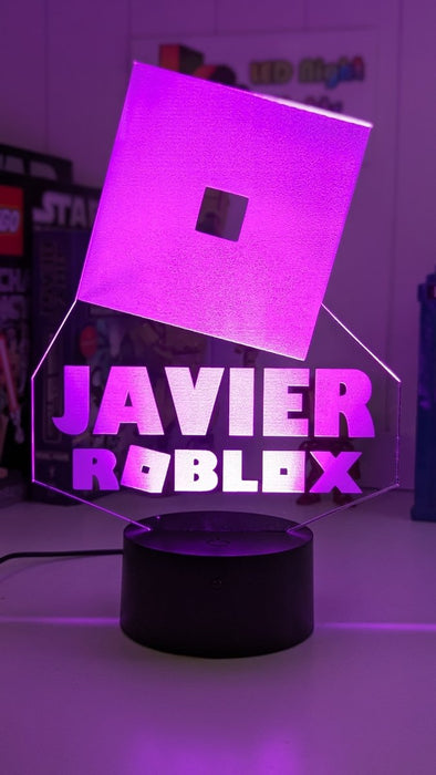 ROBLOX LOGO Personalised Name Gaming 3D LED Night Light Room Lamp - KustomboxNight Lights & Ambient LightingKustombox220mm High