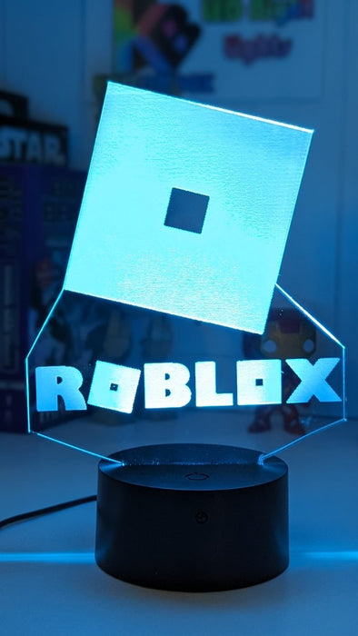 ROBLOX LOGO Personalised Name Gaming 3D LED Night Light Room Lamp - KustomboxNight Lights & Ambient LightingKustombox220mm High