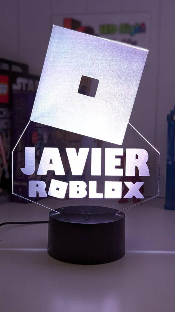 ROBLOX LOGO Personalised Name Gaming 3D LED Night Light Room Lamp - KustomboxNight Lights & Ambient LightingKustombox220mm High