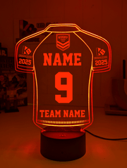 Rugby League Football Personalised Sport Jersey 3D LED Light Night 7 Colour Lamp - KustomboxNight Lights & Ambient LightingKustomboxStandard Size - Name Option