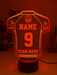 Rugby League Football Personalised Sport Jersey 3D LED Light Night 7 Colour Lamp - KustomboxNight Lights & Ambient LightingKustomboxStandard Size - Name Option