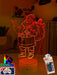 Santa Claus Gifts Stocking Christmas Personalised 3D LED Night Light Lamp - KustomboxNight Lights & Ambient LightingKustomboxStandard Size - No Name