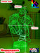 Santa Claus Stocking Bag Christmas Personalised 3D LED Night Light Lamp - KustomboxNight Lights & Ambient LightingKustomboxStandard Size - No Name