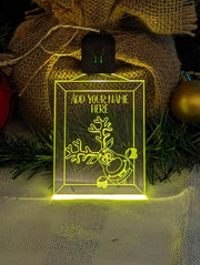 Santa's Reindeer Personalised Christmas Tree Bauble 3D LED Light Decoration - KustomboxNight Lights & Ambient LightingKustomboxBauble Personalised