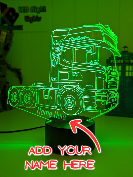 Scania Topline Semi Truck 3D LED Night Light Lamp - KustomboxNight Lights & Ambient LightingKustomboxStandard Size