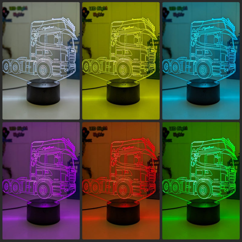 Scania Topline Semi Truck 3D LED Night Light Lamp - KustomboxNight Lights & Ambient LightingKustomboxStandard Size