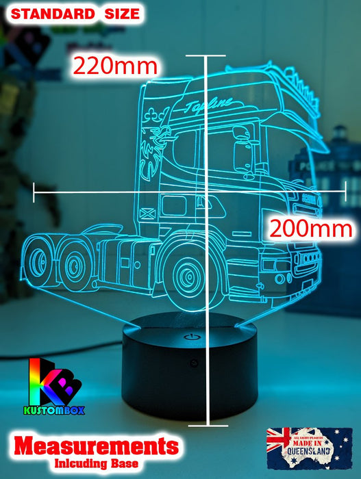Scania Topline Semi Truck 3D LED Night Light Lamp - KustomboxNight Lights & Ambient LightingKustomboxStandard Size