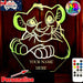 Simba King of the Jungle Personalised Name 3D LED Night Light Lamp - KustomboxNight Lights & Ambient LightingKustomboxStandard Size - No Name