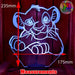 Simba King of the Jungle Personalised Name 3D LED Night Light Lamp - KustomboxNight Lights & Ambient LightingKustomboxStandard Size - No Name