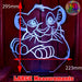 Simba King of the Jungle Personalised Name 3D LED Night Light Lamp - KustomboxNight Lights & Ambient LightingKustomboxStandard Size - No Name