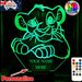 Simba King of the Jungle Personalised Name 3D LED Night Light Lamp - KustomboxNight Lights & Ambient LightingKustomboxStandard Size - No Name