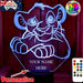 Simba King of the Jungle Personalised Name 3D LED Night Light Lamp - KustomboxNight Lights & Ambient LightingKustomboxStandard Size - No Name