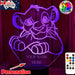 Simba King of the Jungle Personalised Name 3D LED Night Light Lamp - KustomboxNight Lights & Ambient LightingKustomboxStandard Size - No Name
