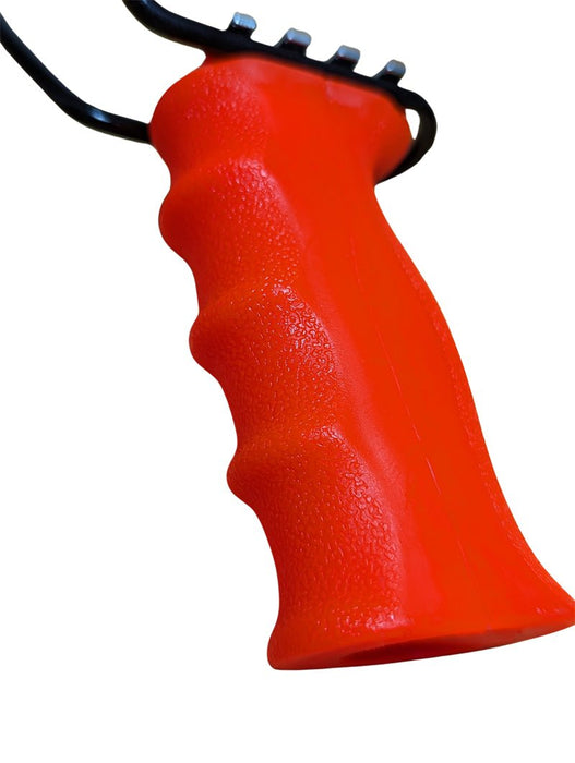 Slingshot Catapult Shanghai Launcher with Pistol Grip & Spare Rubbers - KustomboxKustomboxOrange Handle Pack