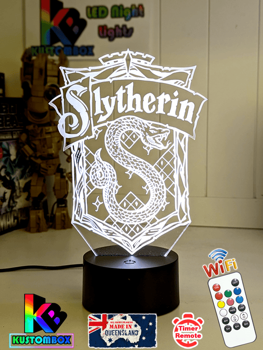 Slytherin House Personalised Name Light 3D LED Night Light Lamp - KustomboxNight Lights & Ambient LightingKustomboxStandard Size
