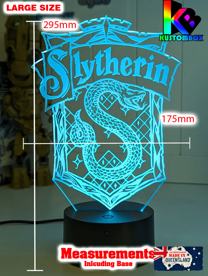 Slytherin House Personalised Name Light 3D LED Night Light Lamp - KustomboxNight Lights & Ambient LightingKustomboxStandard Size