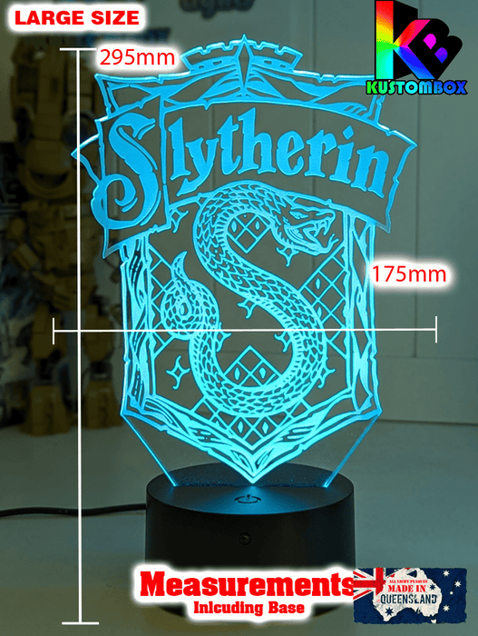 Slytherin House Personalised Name Light 3D LED Night Light Lamp - KustomboxNight Lights & Ambient LightingKustomboxStandard Size