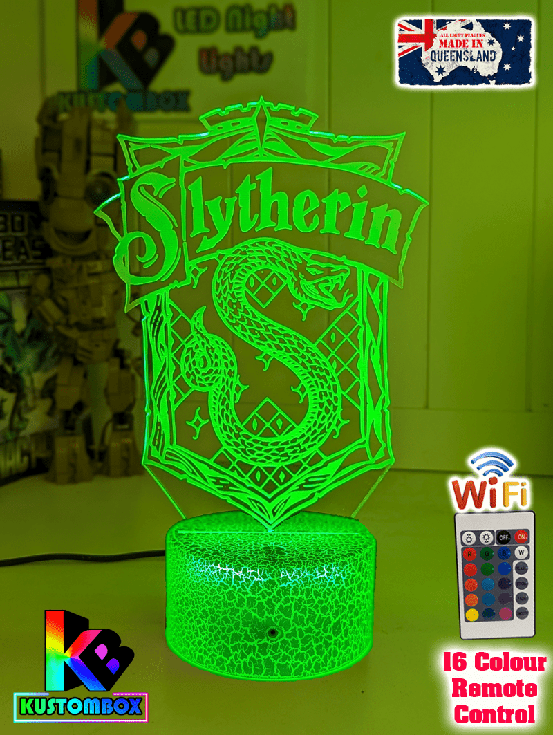 Slytherin House Personalised Name Light 3D LED Night Light Lamp - KustomboxNight Lights & Ambient LightingKustomboxStandard Size
