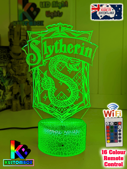 Slytherin House Personalised Name Light 3D LED Night Light Lamp - KustomboxNight Lights & Ambient LightingKustomboxStandard Size