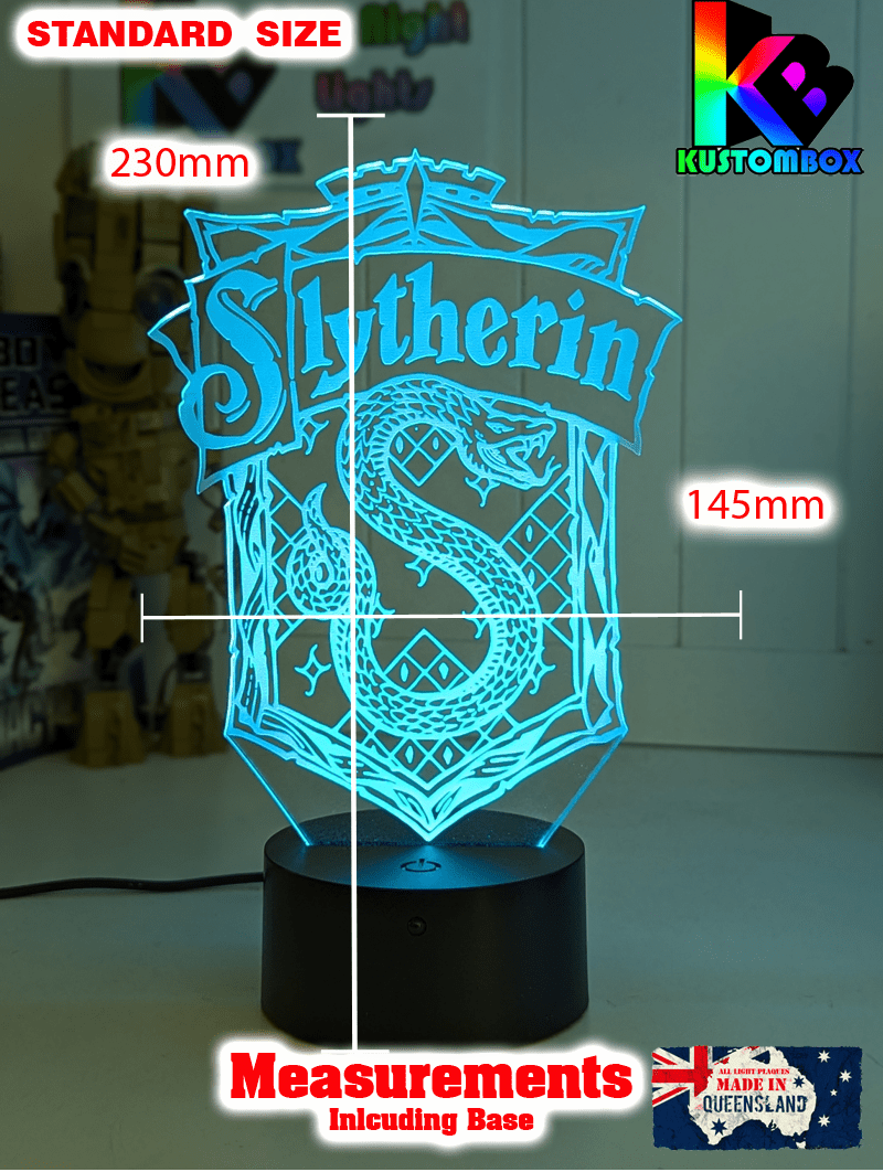 Slytherin House Personalised Name Light 3D LED Night Light Lamp - KustomboxNight Lights & Ambient LightingKustomboxStandard Size
