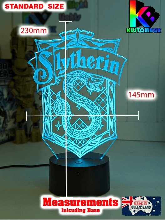 Slytherin House Personalised Name Light 3D LED Night Light Lamp - KustomboxNight Lights & Ambient LightingKustomboxStandard Size