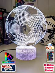 SOCCER BALL FOOTBALL 3D LED Night Light Lamp - KustomboxNight Lights & Ambient LightingKustomboxStandard Size