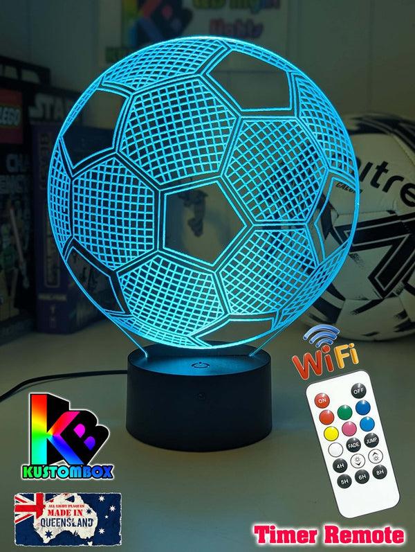 SOCCER BALL FOOTBALL 3D LED Night Light Lamp - KustomboxNight Lights & Ambient LightingKustomboxStandard Size