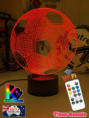 SOCCER BALL FOOTBALL 3D LED Night Light Lamp - KustomboxNight Lights & Ambient LightingKustomboxStandard Size