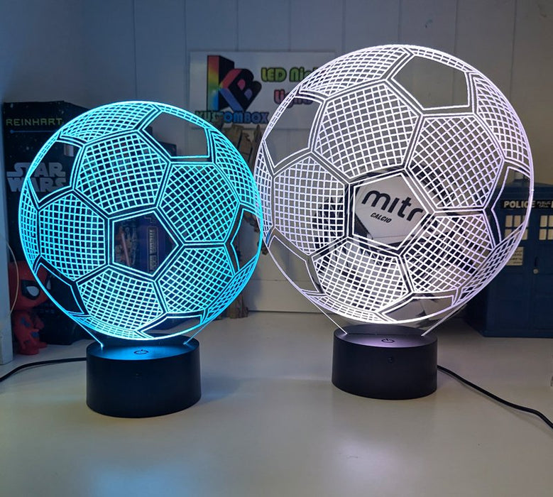 SOCCER BALL FOOTBALL 3D LED Night Light Lamp - KustomboxNight Lights & Ambient LightingKustomboxStandard Size