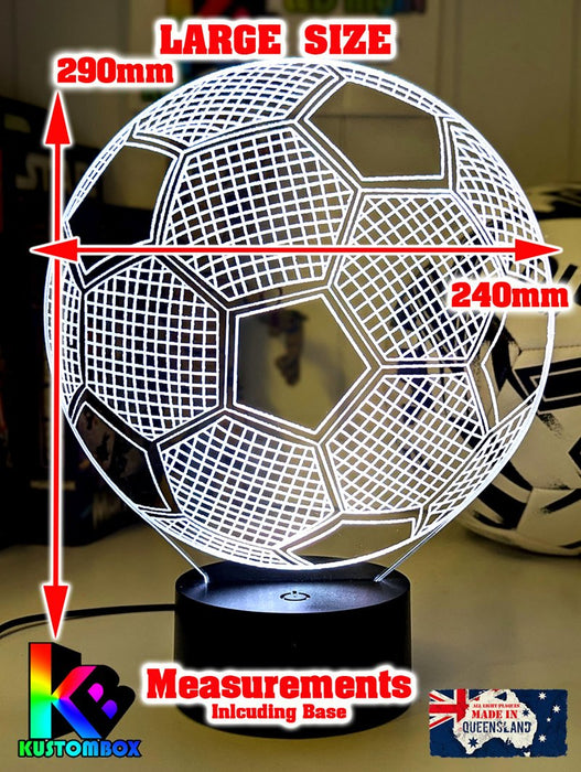 SOCCER BALL FOOTBALL 3D LED Night Light Lamp - KustomboxNight Lights & Ambient LightingKustomboxStandard Size