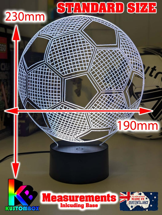 SOCCER BALL FOOTBALL 3D LED Night Light Lamp - KustomboxNight Lights & Ambient LightingKustomboxStandard Size