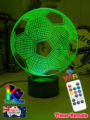 SOCCER BALL FOOTBALL 3D LED Night Light Lamp - KustomboxNight Lights & Ambient LightingKustomboxStandard Size