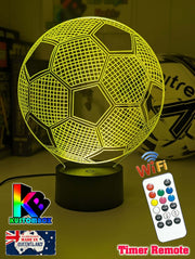 SOCCER BALL FOOTBALL 3D LED Night Light Lamp - KustomboxNight Lights & Ambient LightingKustomboxStandard Size