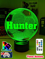 Soccer Ball Football Personalised Name 3d Led Night Light Lamp - KustomboxNight Lights & Ambient LightingKustomboxStandard Size
