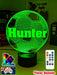 Soccer Ball Football Personalised Name 3d Led Night Light Lamp - KustomboxNight Lights & Ambient LightingKustomboxStandard Size