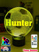 Soccer Ball Football Personalised Name 3d Led Night Light Lamp - KustomboxNight Lights & Ambient LightingKustomboxStandard Size