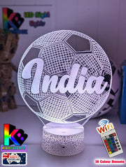 Soccer Ball Football Personalised Name 3d Led Night Light Lamp - KustomboxNight Lights & Ambient LightingKustomboxStandard Size