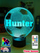 Soccer Ball Football Personalised Name 3d Led Night Light Lamp - KustomboxNight Lights & Ambient LightingKustomboxStandard Size