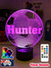 Soccer Ball Football Personalised Name 3d Led Night Light Lamp - KustomboxNight Lights & Ambient LightingKustomboxStandard Size