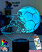 Soccer Football Player Personalised Name 3D LED NIGHT LIGHT USB 7 COLOUR REMOTE - KustomboxNight Lights & Ambient LightingKustomboxStandard Size