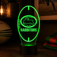 South Sydney Rabbitohs Rugby League Personalised 3D LED Night Light Lamp - KustomboxNight Lights & Ambient LightingKustomboxStandard SizeBlack 16 Colours + Remote