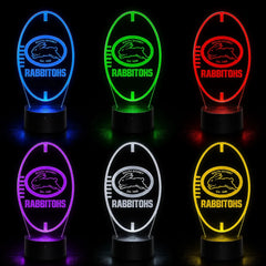 South Sydney Rabbitohs Rugby League Personalised 3D LED Night Light Lamp - KustomboxNight Lights & Ambient LightingKustomboxStandard SizeBlack 16 Colours + Remote