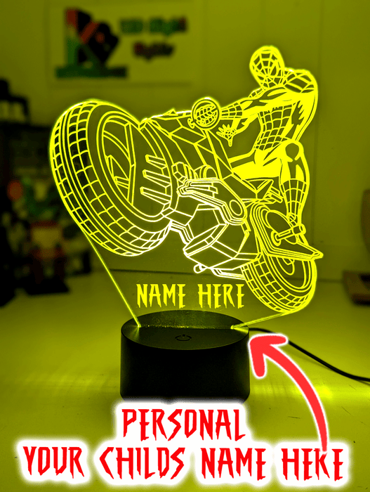 Spiderman Amazing Motorbike 3d Led Night Light Lamp - KustomboxNight Lights & Ambient LightingKustomboxStandard Size - No Name