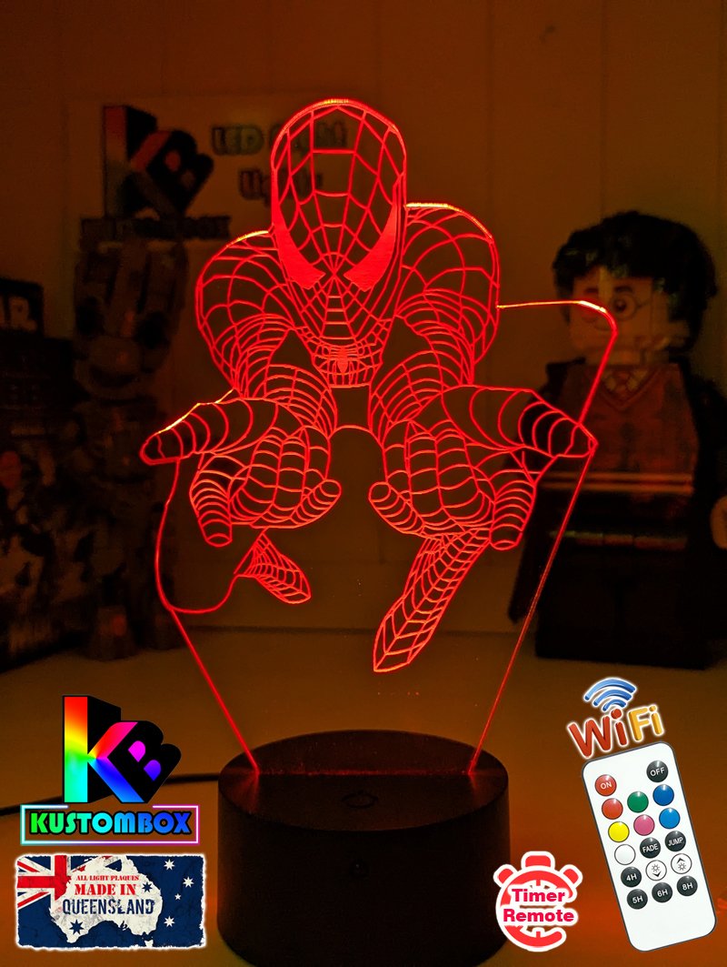 SPIDERMAN Amazing Personalised 3D LED Night Light Lamp - KustomboxNight Lights & Ambient LightingKustomboxStandard Size