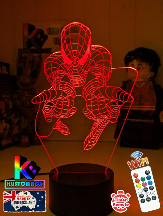 SPIDERMAN Amazing Personalised 3D LED Night Light Lamp - KustomboxNight Lights & Ambient LightingKustomboxStandard Size
