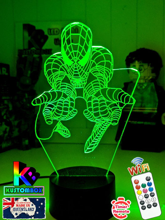 SPIDERMAN Amazing Personalised 3D LED Night Light Lamp - KustomboxNight Lights & Ambient LightingKustomboxStandard Size