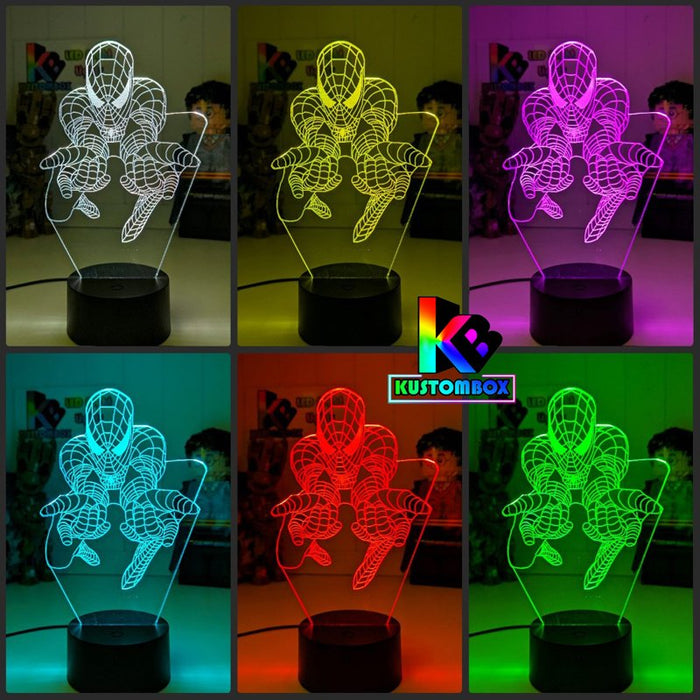 SPIDERMAN Amazing Personalised 3D LED Night Light Lamp - KustomboxNight Lights & Ambient LightingKustomboxStandard Size